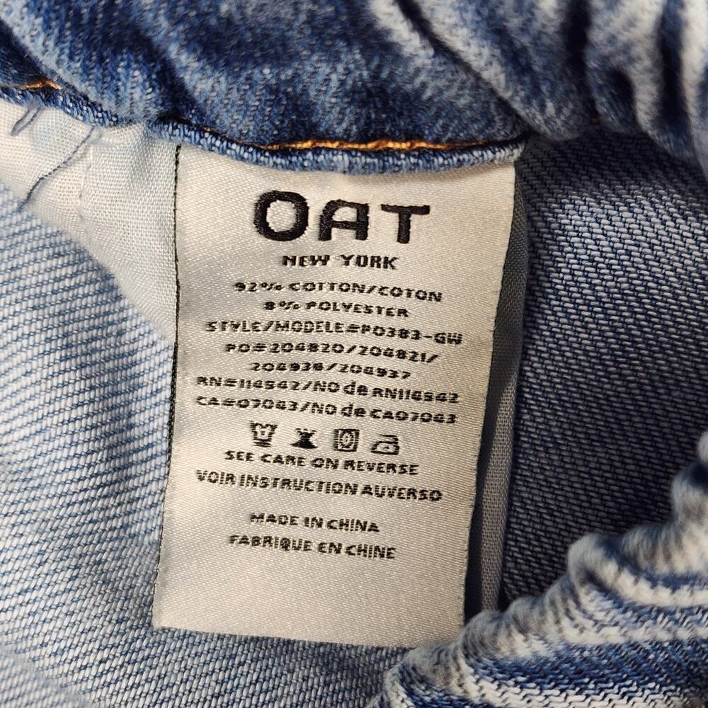 OAT NY Wide Leg Jeans Elastic Waist Drawstring 4/27 NWT - Picture 9 of 15